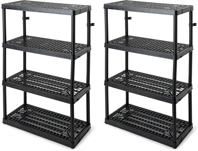 2 Pzas Estante Ventilado 18x36x54.5" Negro
