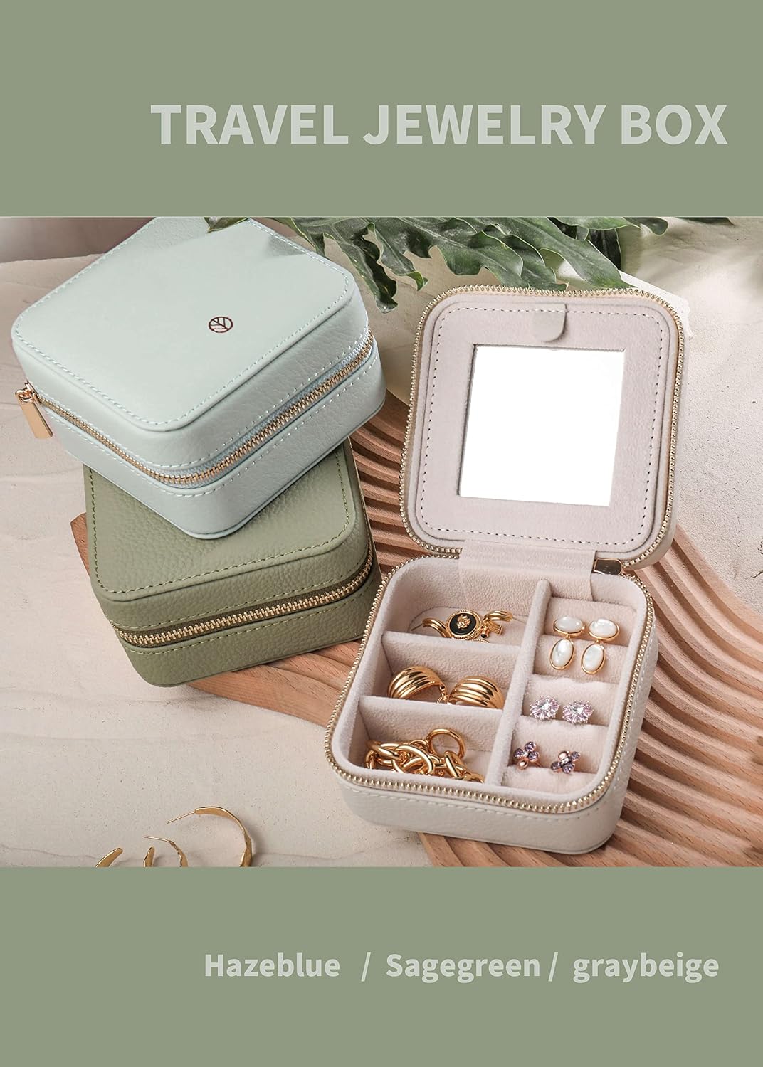 Caja organizadora joyas viaje para mujeres modernas