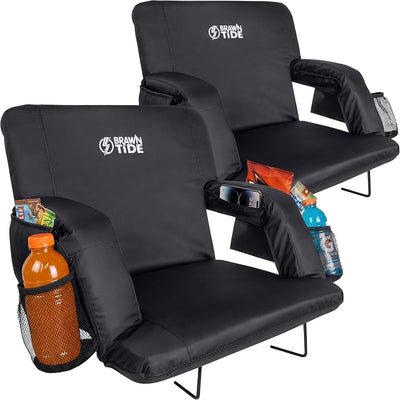 Asiento estadio reclinable plegable negro