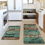 2 Pzas Alfombras Cocina Color Turquesa y Gris Antideslizantes