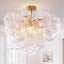 Candelabro vidrio soplado 20pulg dorado dormitorio
