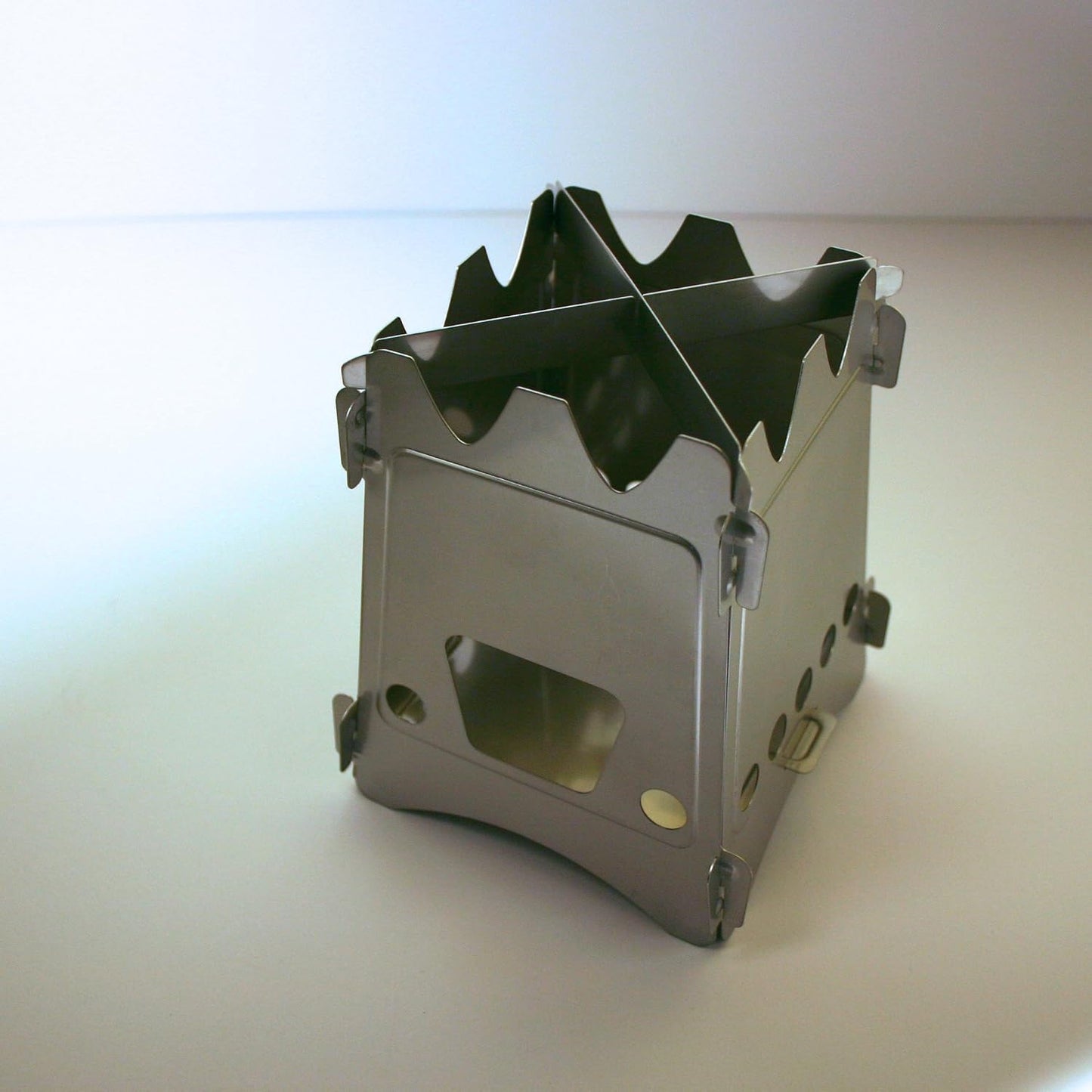Estufa acero inox compacta para supervivencia camping