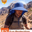 Sombrero sol UPF50 malla ala ancha con solapa cuello