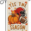 Bandera jardín otoño 12x18" doble cara calabaza fútbol