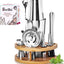 Set Barman Soporte Bambú Coctelera Muddler