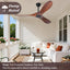 Ventilador techo madera 52pulg 3 aspas para patios