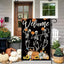 Bandera jardín esqueleto calabaza 12x18" doble cara