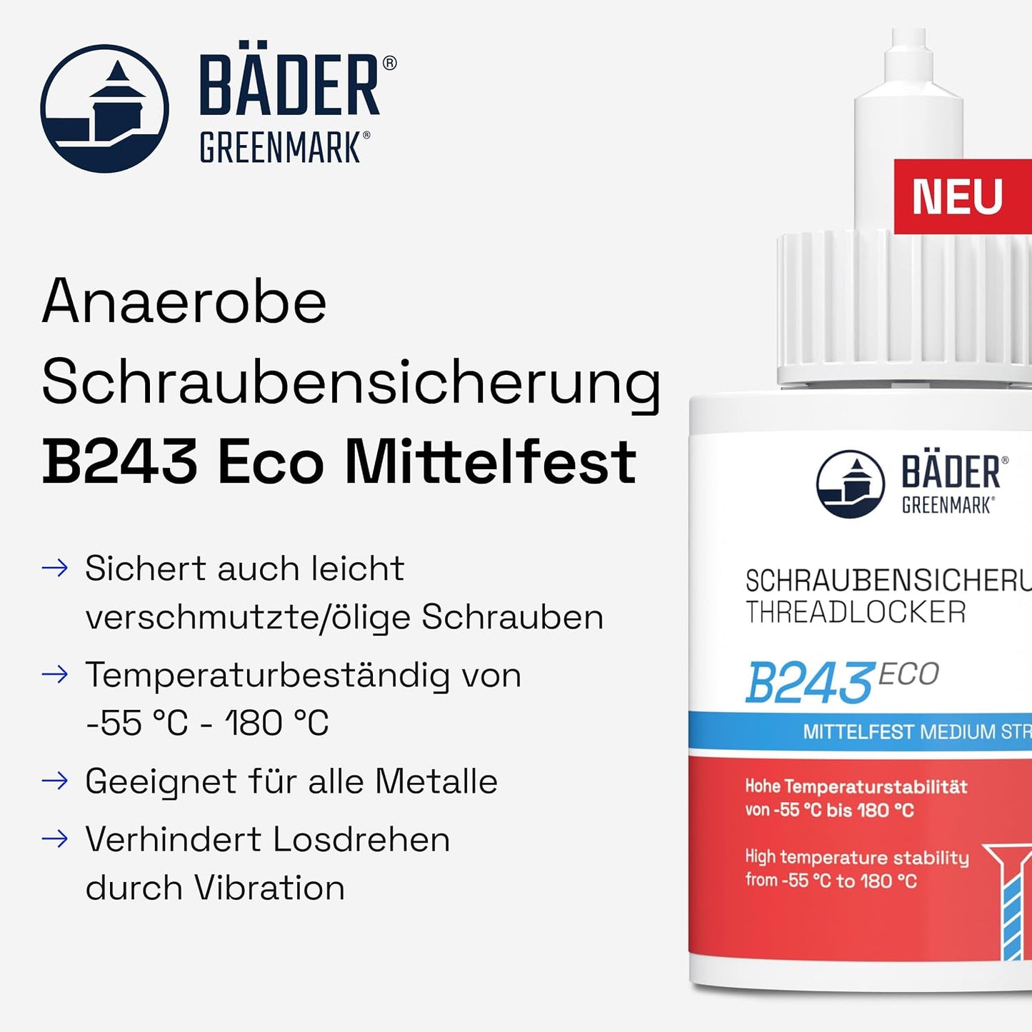 Adhesivo para tornillos Mittelfest 1.7oz