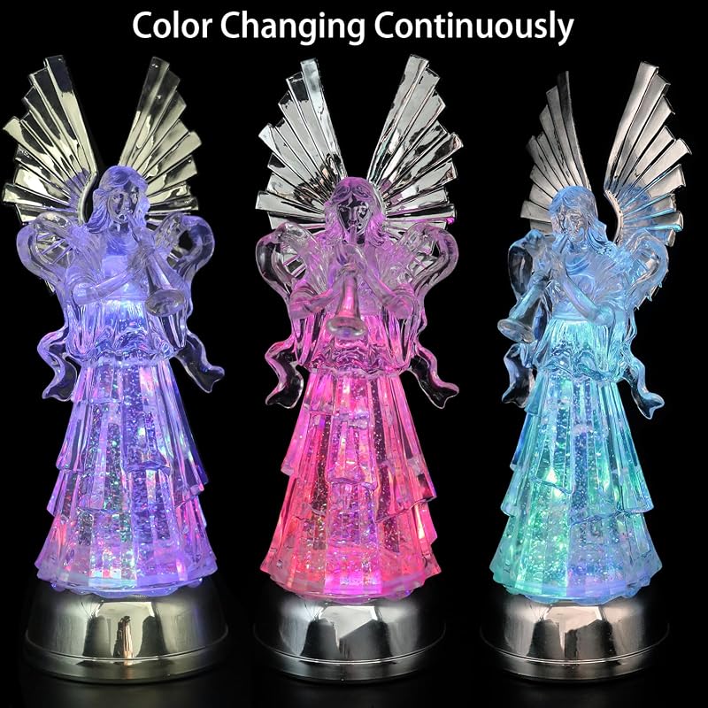 Bola nieve forma ángel cambia color