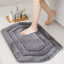 Tapete baño antiderrap felpa micropoliéster 20x32" gris