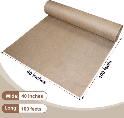 Rollo arpillera yute 40x100 pies jardinería cubierta semillas