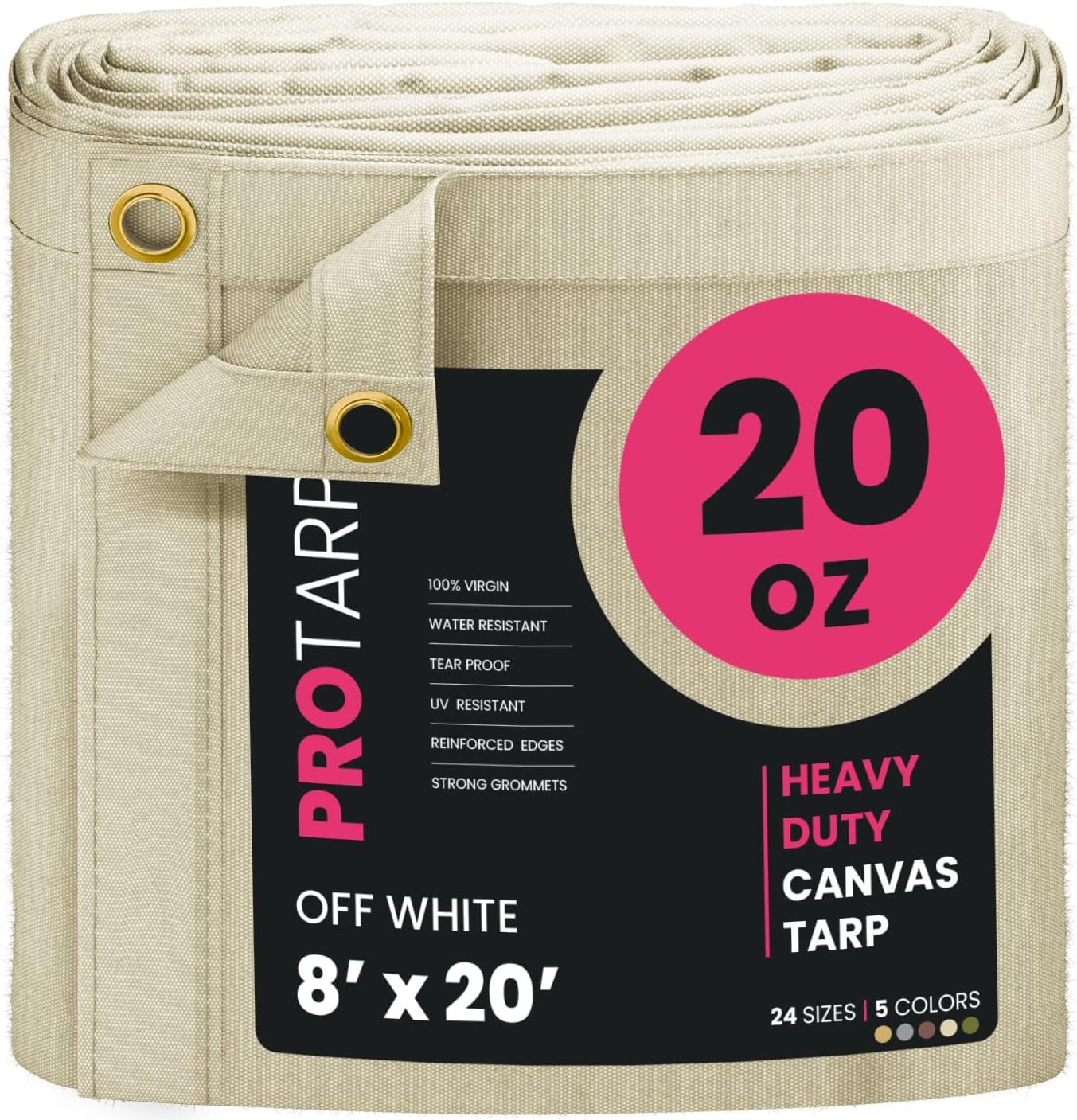 Lona resistente 20oz antiagua UV con ojales latón multiusos