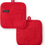 Set 2 soportes ollas resistente calor agarre silicona magnético rojo