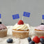 Banderas UE mini para cupcakes 100 pzas