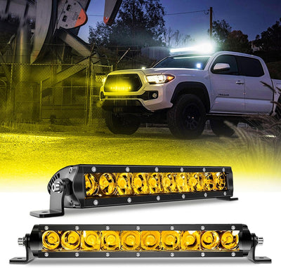 Barra luz LED 11" amarilla comp camiones SUV ATV