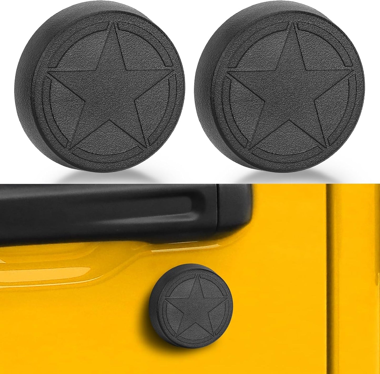 Cubiertas magnéticas puerta Jeep JL/JT 2018-26 estrella 2uds