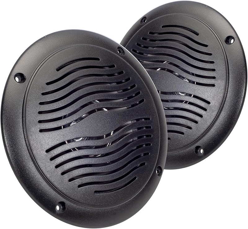 Altavoces exteriores 5pulg doble cono 25W comp marinas RV negro