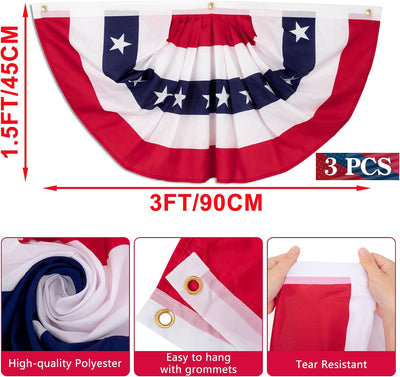 Pancarta bandera EE.UU. 1.5x3pies decoración 4 de julio