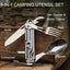 Utensilios camping 6en1 acero inox cuchara tenedor cuchillo