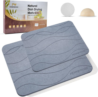 Tapete piedra secado encimera cocina 24x16pulg 16x12pulg