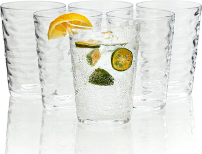 6 Pzas Vasos Plástico 14oz Reutilizables Sin BPA