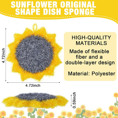 Esponja plato forma girasol doble cara no raya