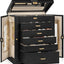 Caja giratoria joyas 6 niveles con soporte anillos collares