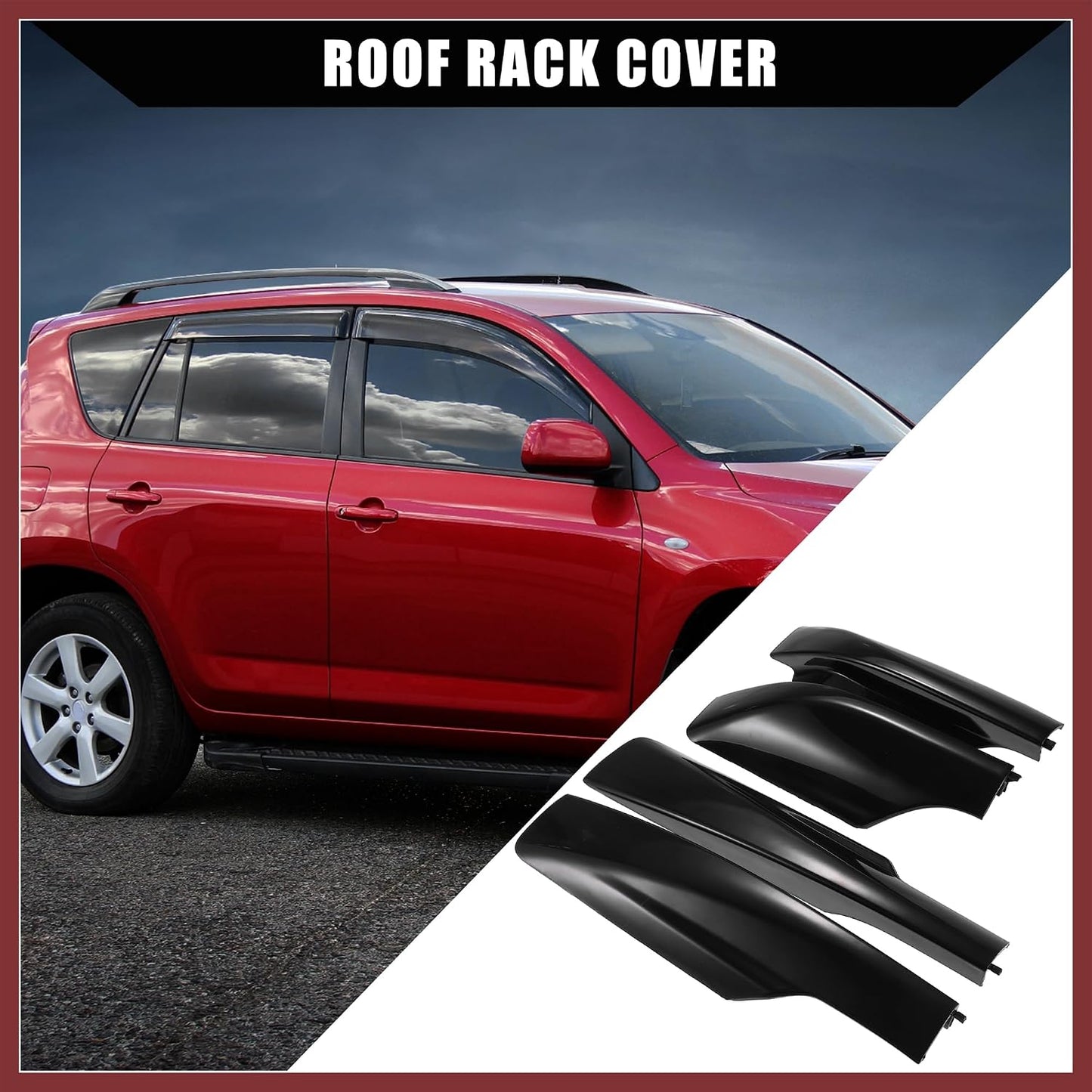 Cubierta rieles portaequipajes Toyota RAV4 06-12 4 Pzas