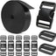 Set hebillas y correas nailon grueso 6 pzas