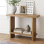 Mesa consola almacenamiento madera marrón claro