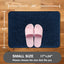 Alfombras baño azul marino antideslizantes 17x24pulg