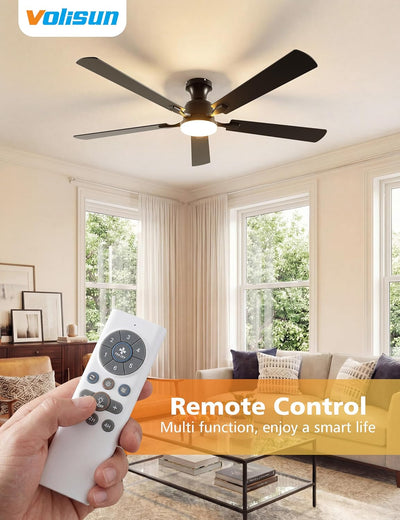 Ventilador techo 60pulg luces LED regulable control remoto
