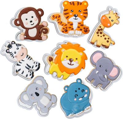 Set 8 cortadores animales 3D selva para hornear 3pulg