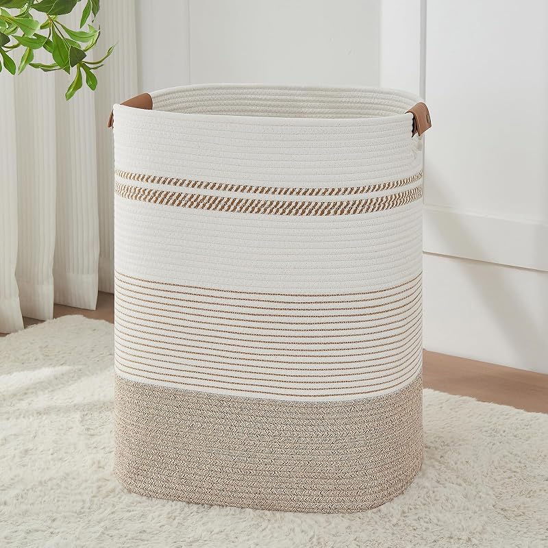 Cesta lavandería con asas para dormitorio y sala 17pulg