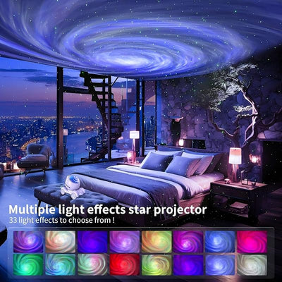 Proyector galaxia con luz nocturna y altavoz Bluetooth