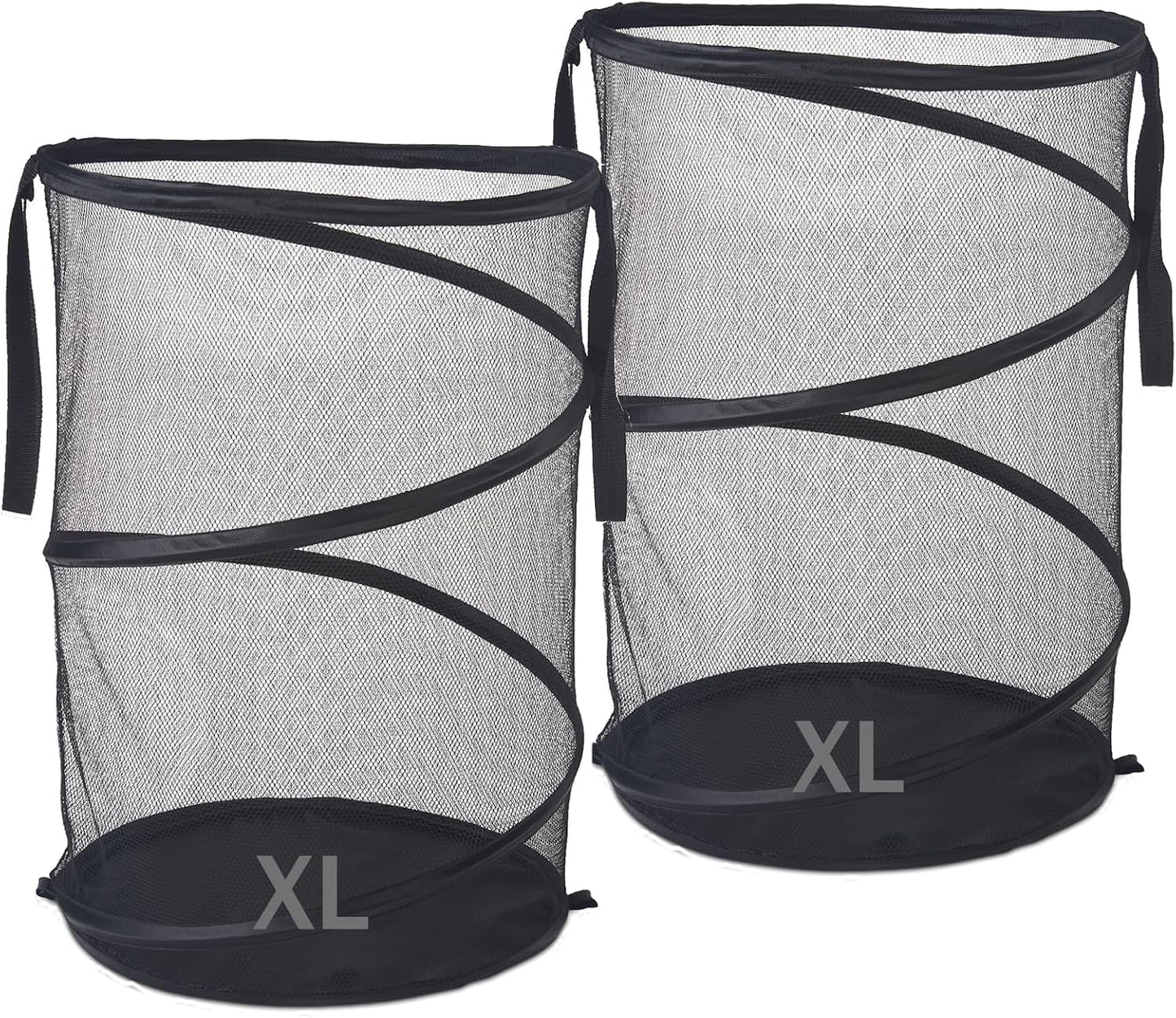 2 Cestas Malla Plegable para Ropa Sucia 26x18x18"