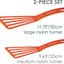 2 Pzas Utensilios cocina nailon espátula torneros pescado rojo