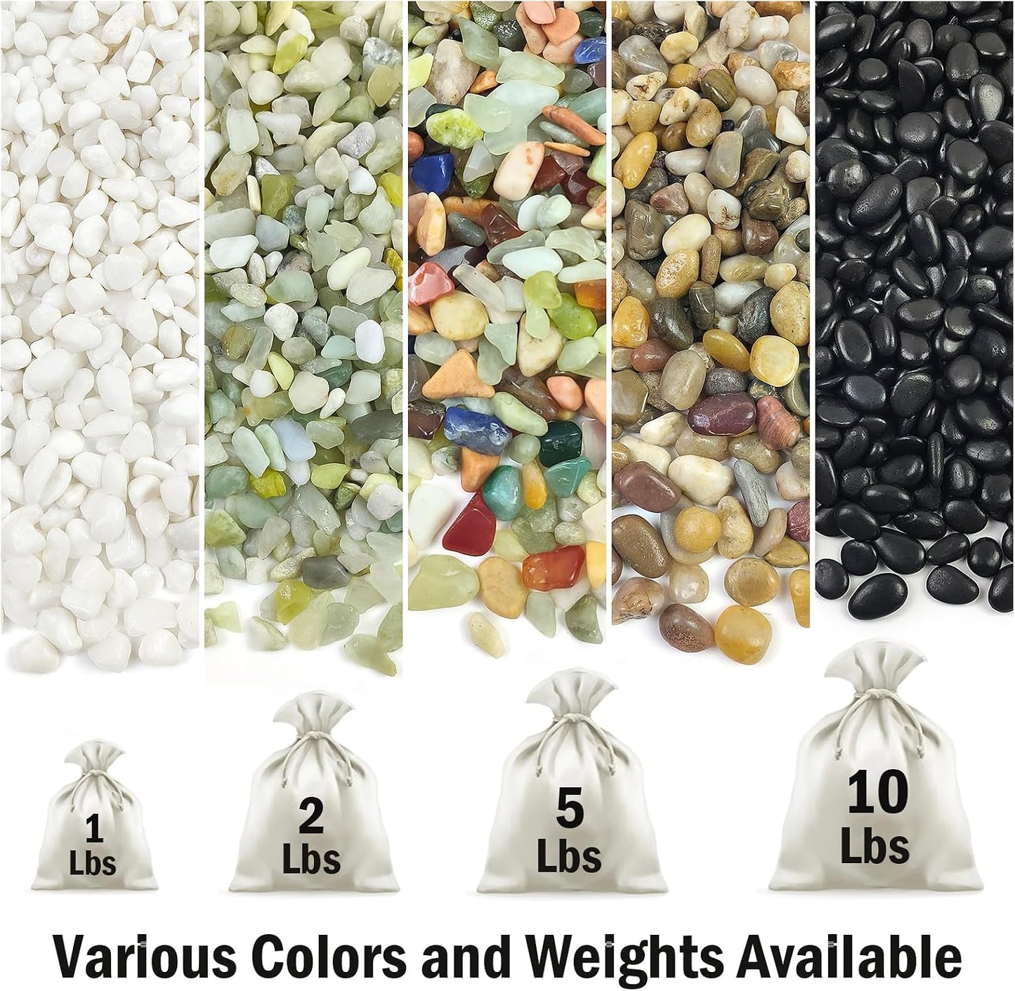 Rocas decorativas para suculentas 5lb 3/8" jarrones macetas