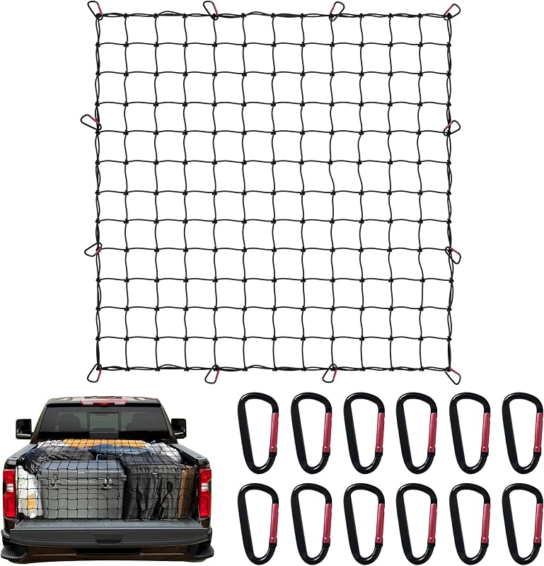 Red carga camioneta 4x4 8x8 con 12 mosquetones metal
