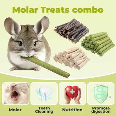 Palitos madera molar animales pequeños 8.82oz bambú dulce