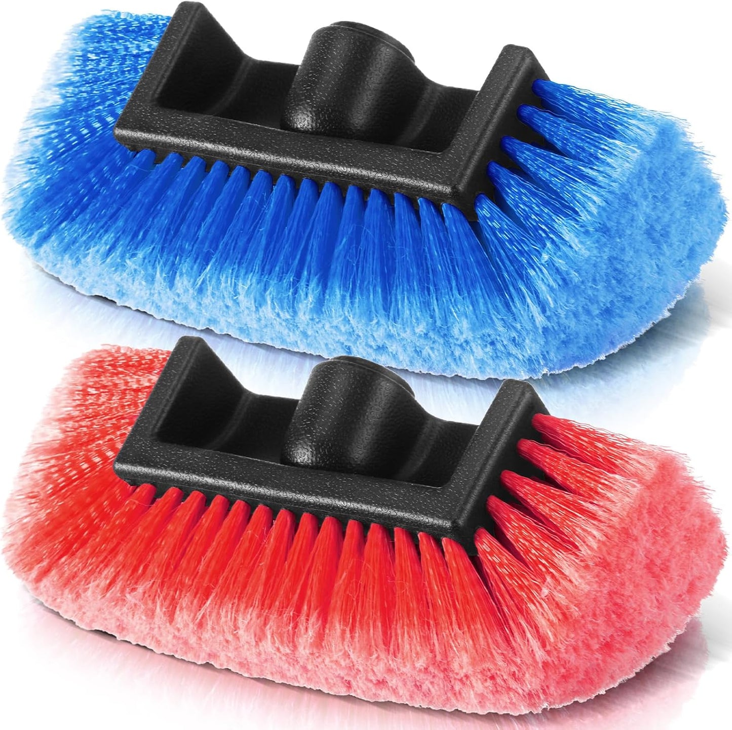 Cabezal cepillo auto 10" suave para lavado 2 pzas rojo azul