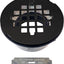 Drenaje ducha PVC 2pulg cubierta rejilla 4-1/4pulg negro mate