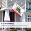 2 Banderas California 4x6ft Poliéster Doble Costura