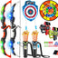 2 Set arco y flecha LED 4en1 20 flechas objetivo tiburón