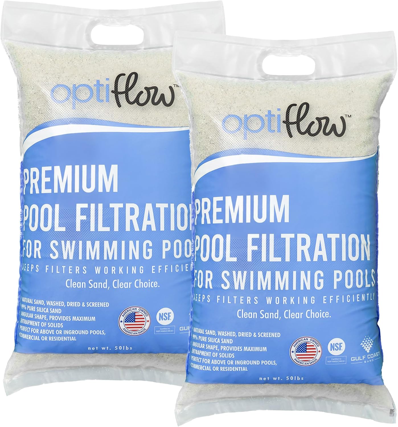 2 Filtros arena piscina fórmula pura 50lb