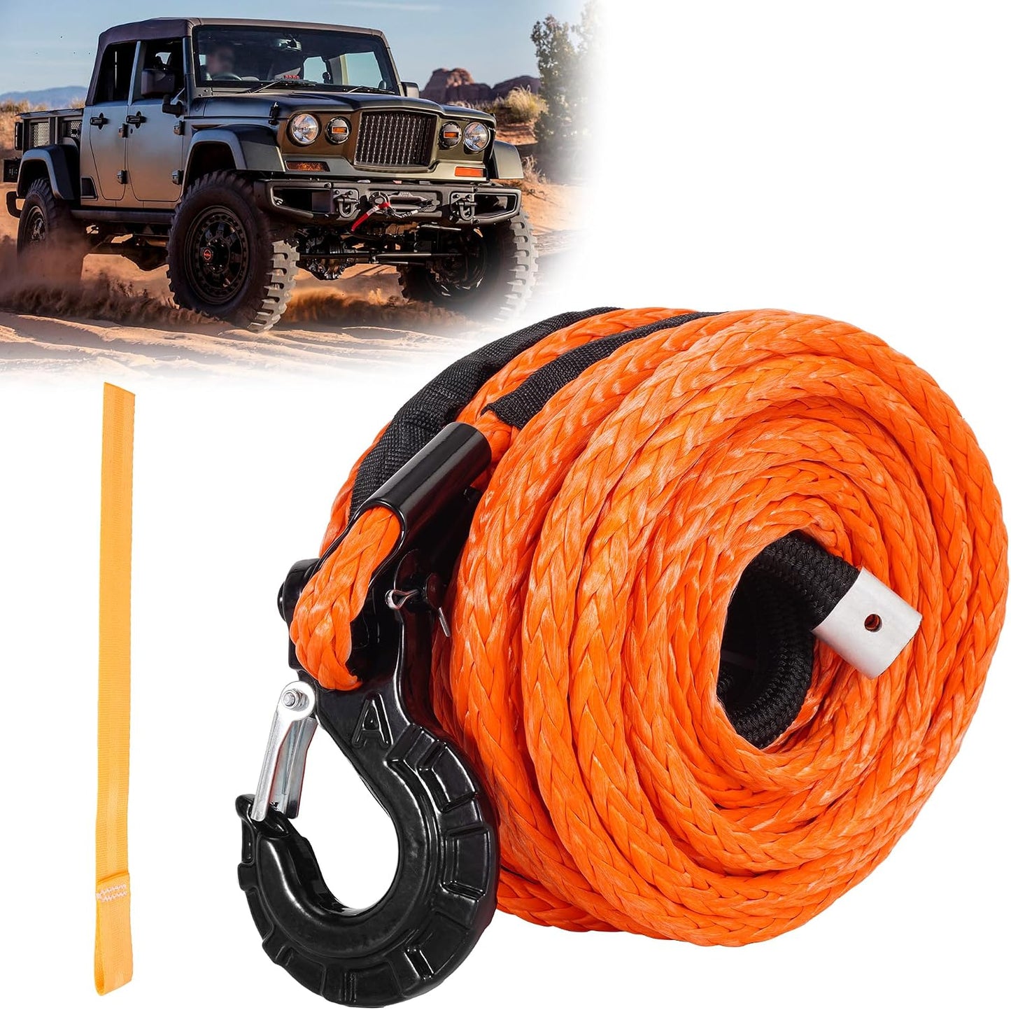 Kit cuerda sintética 1/2pulg x92ft con gancho