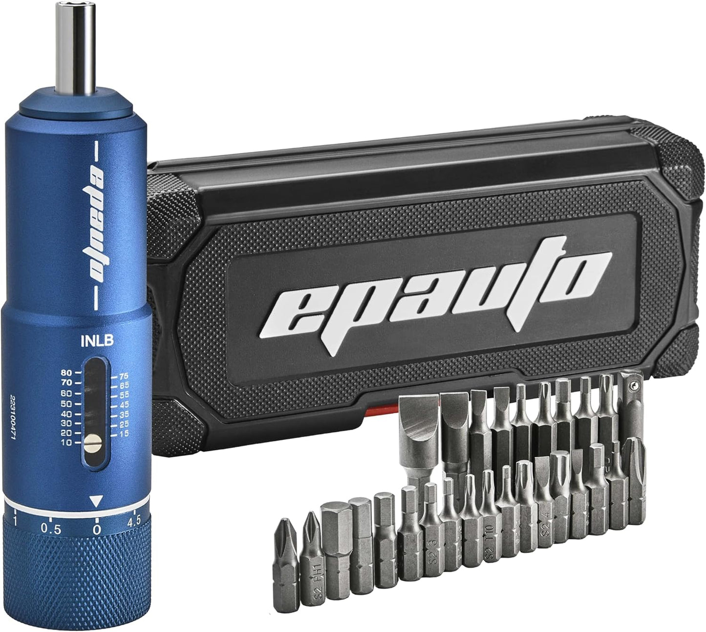 Llave torque manual 10-80in/Lbs 28pzas azul