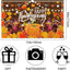 Cartel Acción de Gracias 72x44pulg Pavo Calabaza Decoración Pared