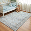 Alfombra boho lavable azul claro 4x6ft sala dormitorio