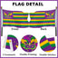 Banderas Mardi Gras 3x5 doble cara decoración